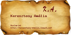 Keresztesy Amália névjegykártya